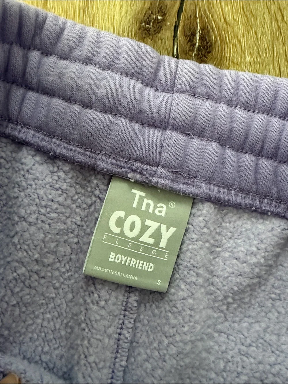 Lilac Aritzia TNA sweat shorts